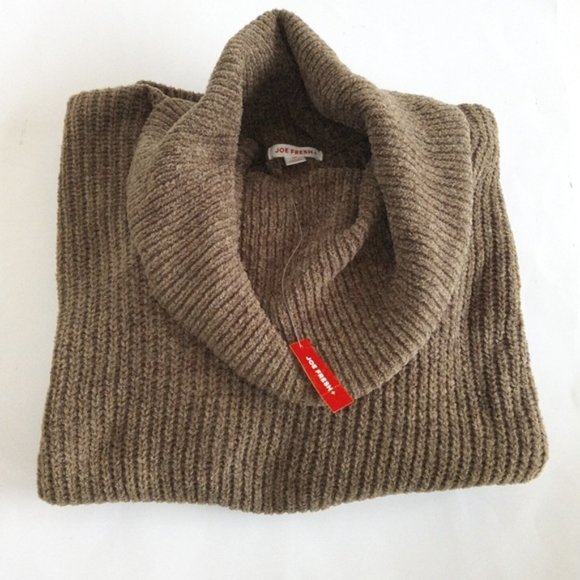 New Joe Fresh Long Sleeve Cowl Neck Dark Olive Green Sweater Size 2X - Picture 8 of 16